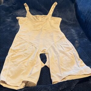 Yerkoad Beige Waist Trainer Thigh Slimmer Shapewear Bodysuit